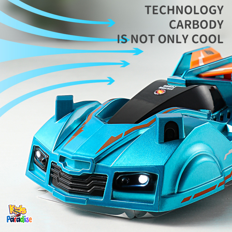 Infrared Ray Tracking Wall Climbing Car With Laser Gun 360° Rotating