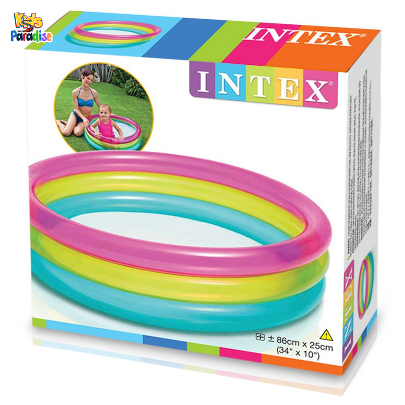 INTEX 2.8-FT Rainbow Sunset Glow Baby Swimming Pool (34" X 10") 57104