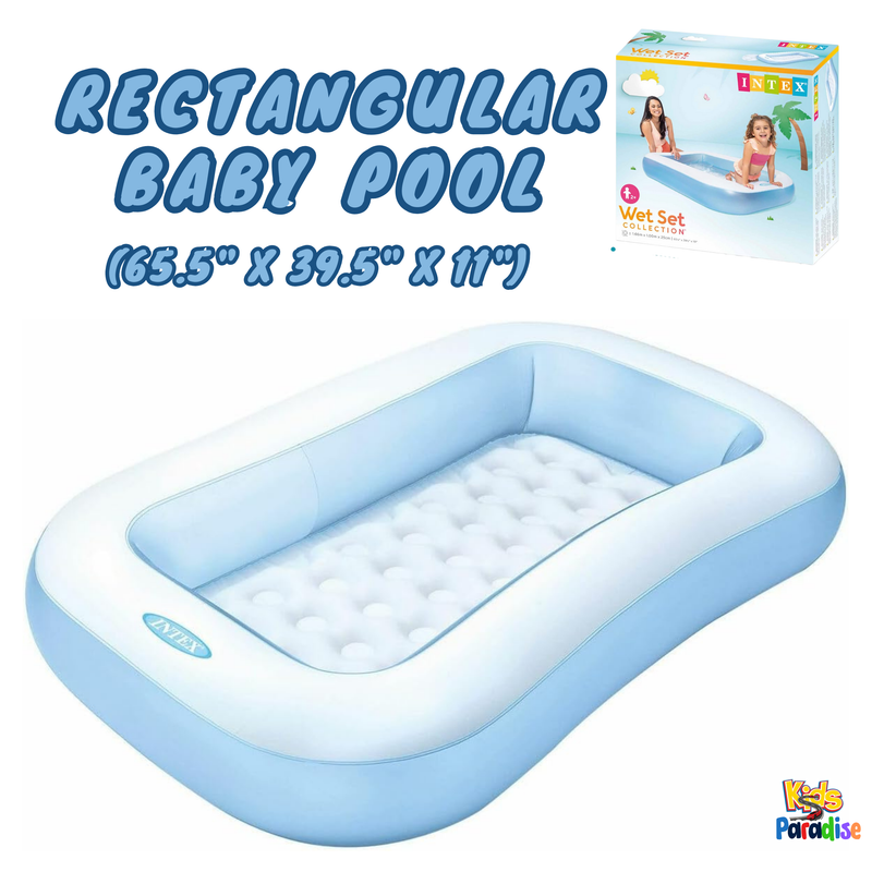 INTEX 5.5-FT Rectangular Baby Swimming Pool (65.5" L x 39.5" W x 11" H) 57403