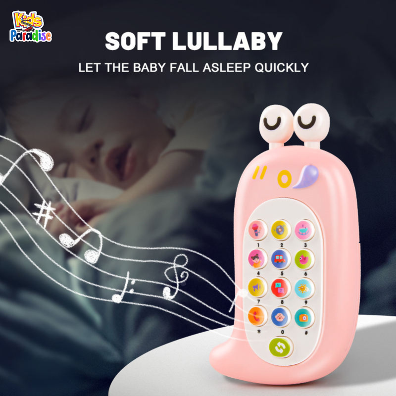 Baby Puzzle Cute Music Snail Mobile Phone Children's Toy Bite able Toddler Multiple Function Phone