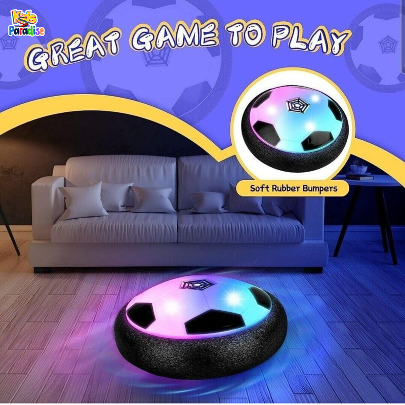 Hover Soccer Ball Soft Air Power Gliding Base Indoor Play LED Flash Lights Toy