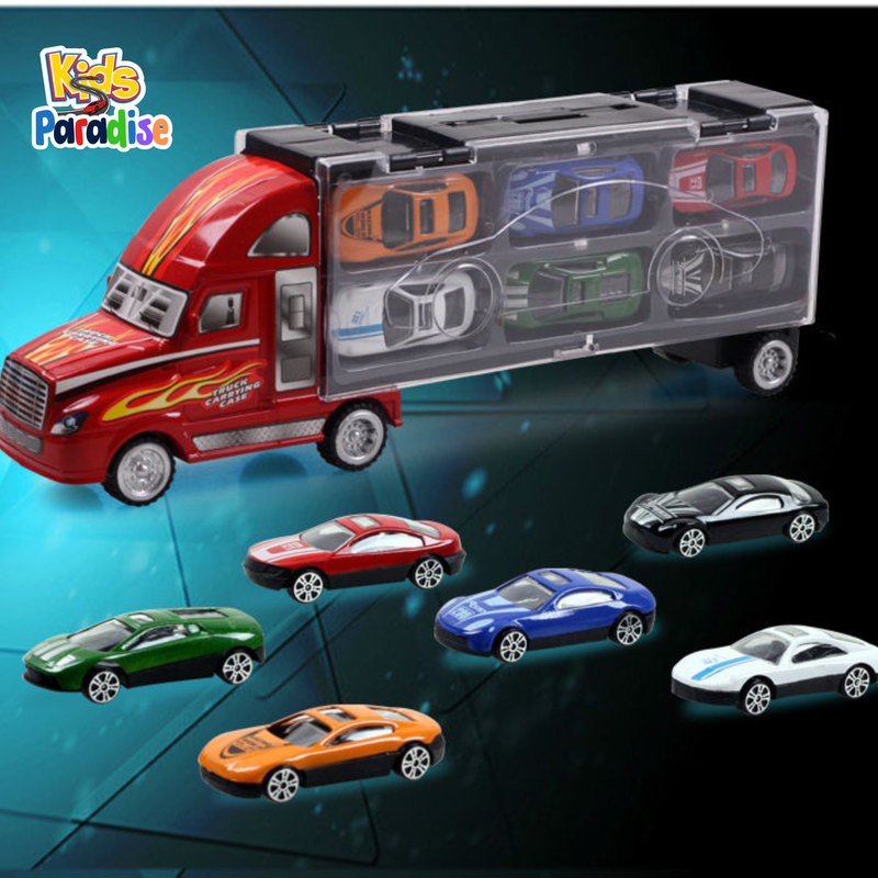 Portable Truck Cars Plastic Alloy Models DINKEY TRUCK LH-500 Car transporter Children Educational transport vehicle Simulation Gift For kids