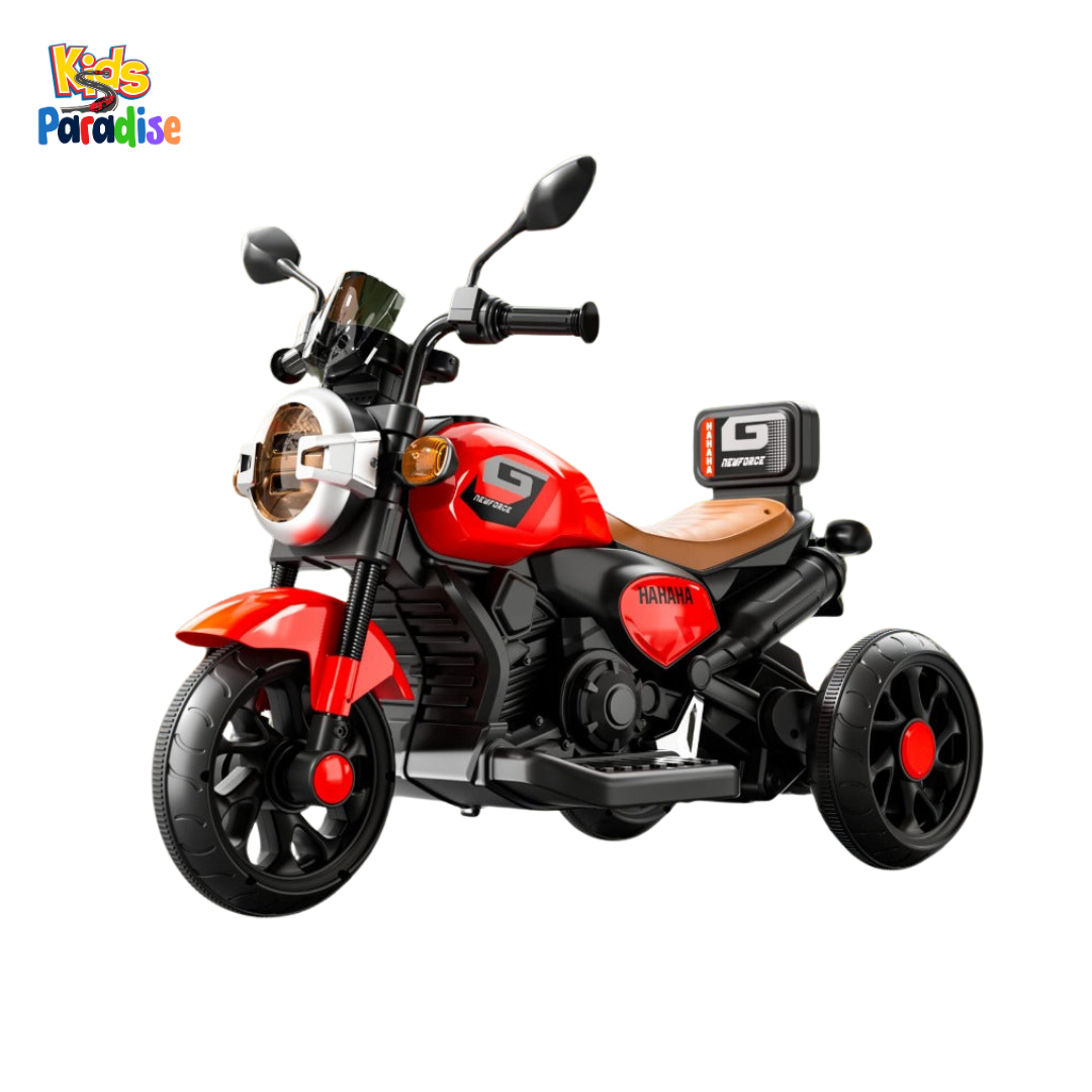 Rechargeable 3-Wheel Kids Ride-On Bike – Battery Powered Trike with Lights, Music & Stable Design