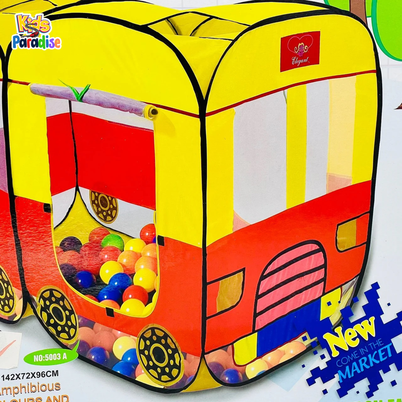 Kids Bus Shape Pop Tent Foldable Camp House For Boys and Girls