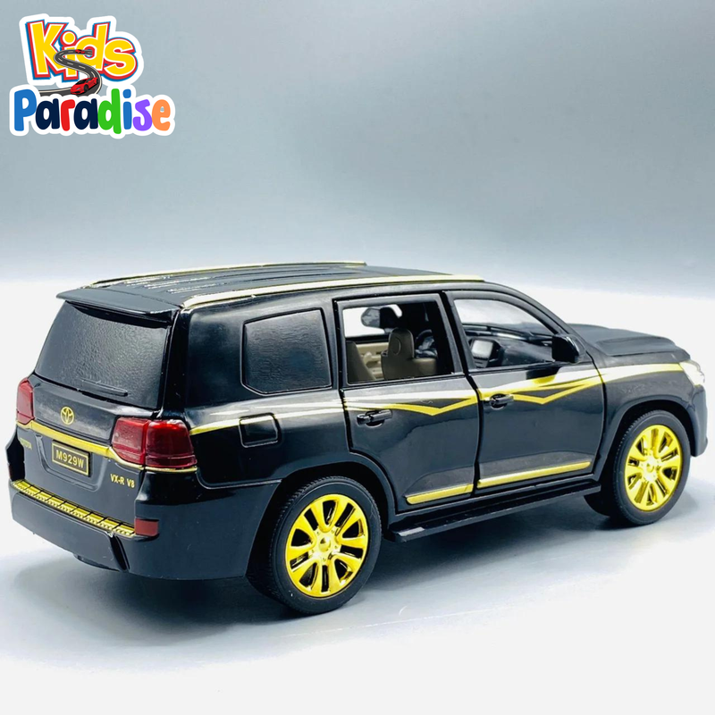 1:24 Toyota Land Cruiser VXR V8 Black and gold Die Cast Model Car M-926-W