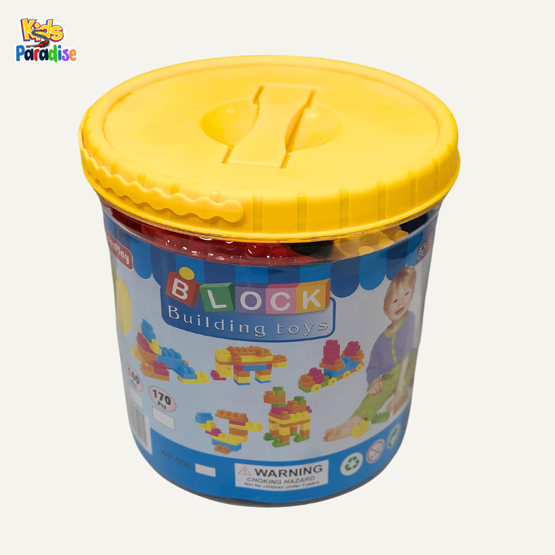 110 Pieces Train Building Blocks Bucket Assorted - WP006-02