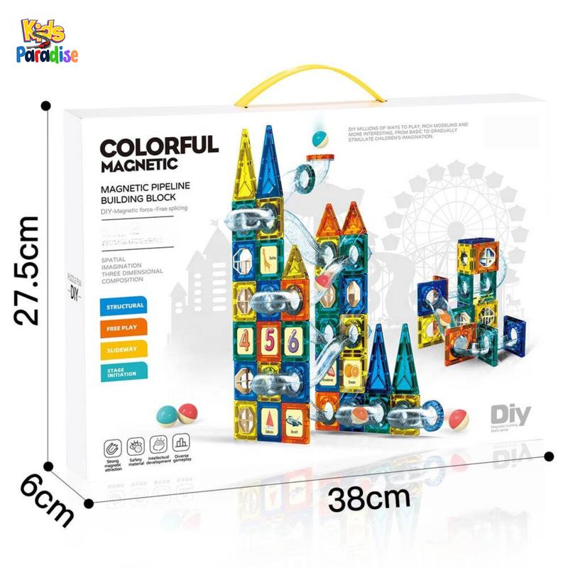 42 Pcs Set 3D Colorful Magnetic Tiles Building Blocks for Kids - 9916