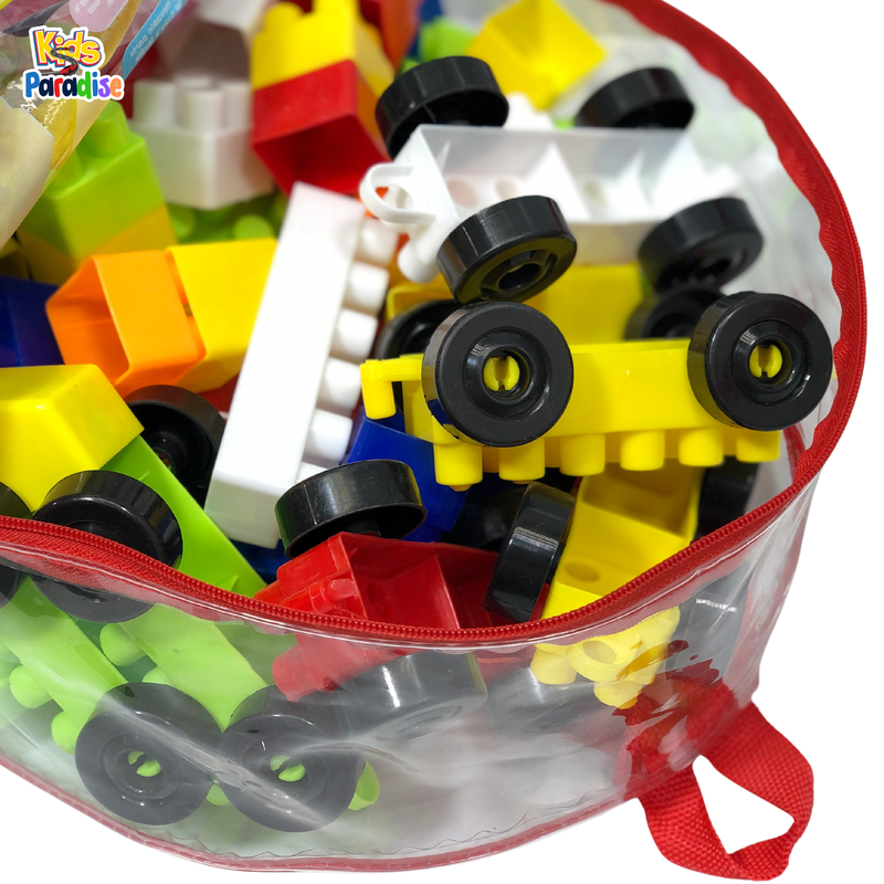 110 Pieces Train Building Blocks Bag Pack Assorted - 3838