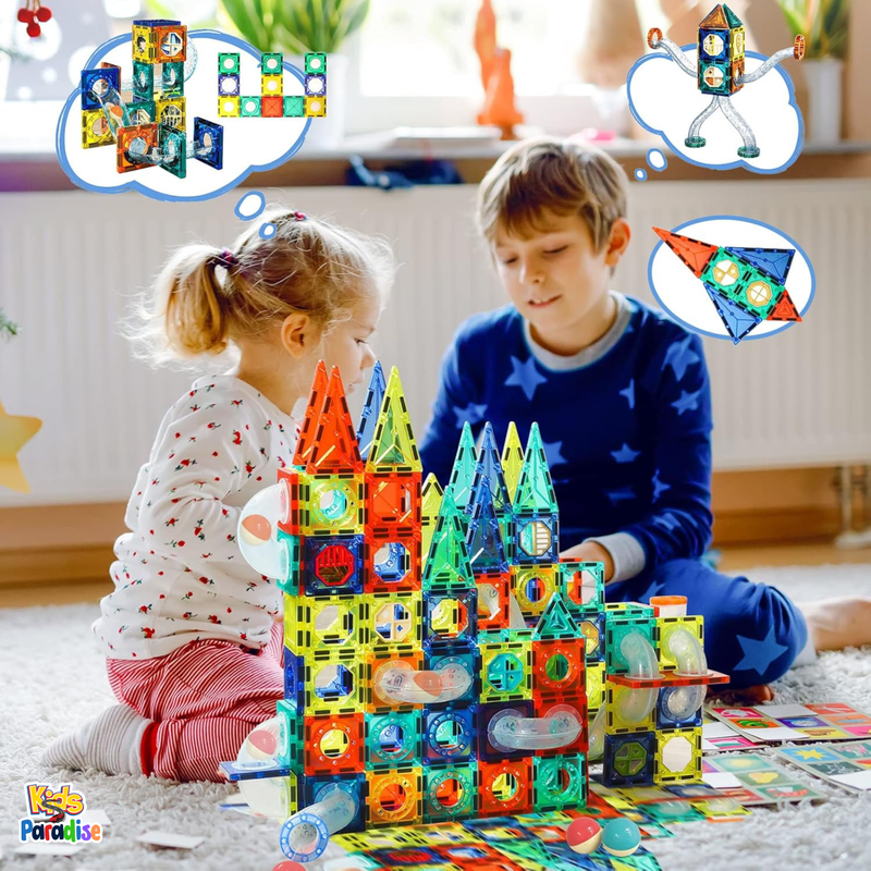 42 Pcs Set 3D Colorful Magnetic Tiles Building Blocks for Kids - 9916