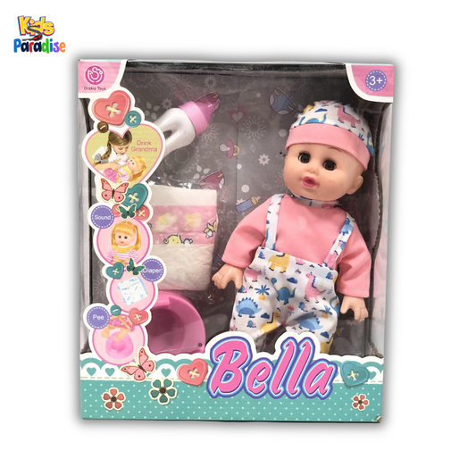 14" Bella Cute Baby Doll with Accessories For Girls - S6916-65