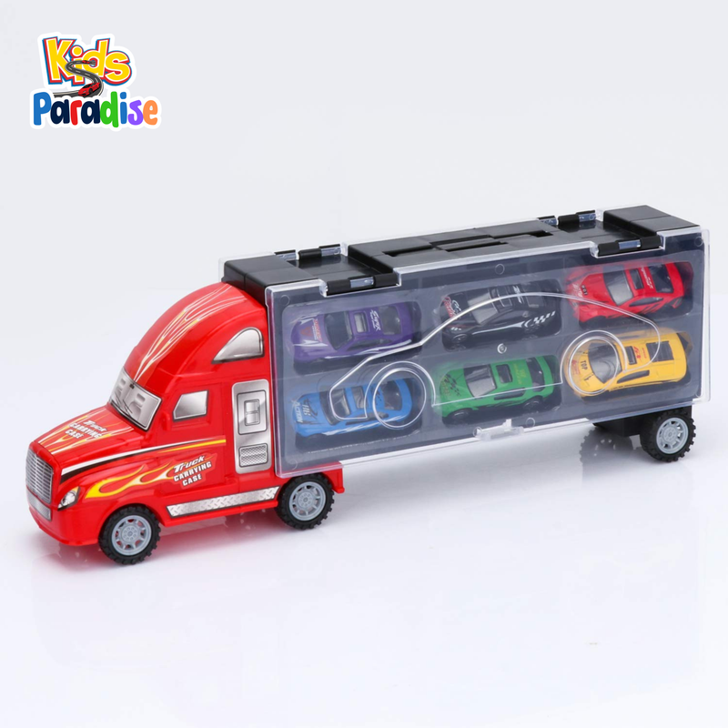 Portable Truck Cars Plastic Alloy Models DINKEY TRUCK LH-500 Car transporter Children Educational transport vehicle Simulation Gift For kids