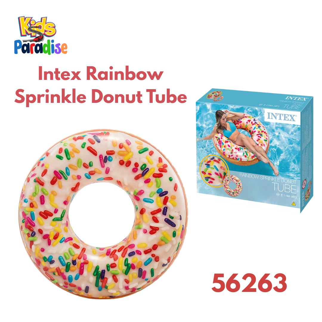 Dessert for the Pool – Intex Rainbow Sprinkle Donut Tube | 56263
