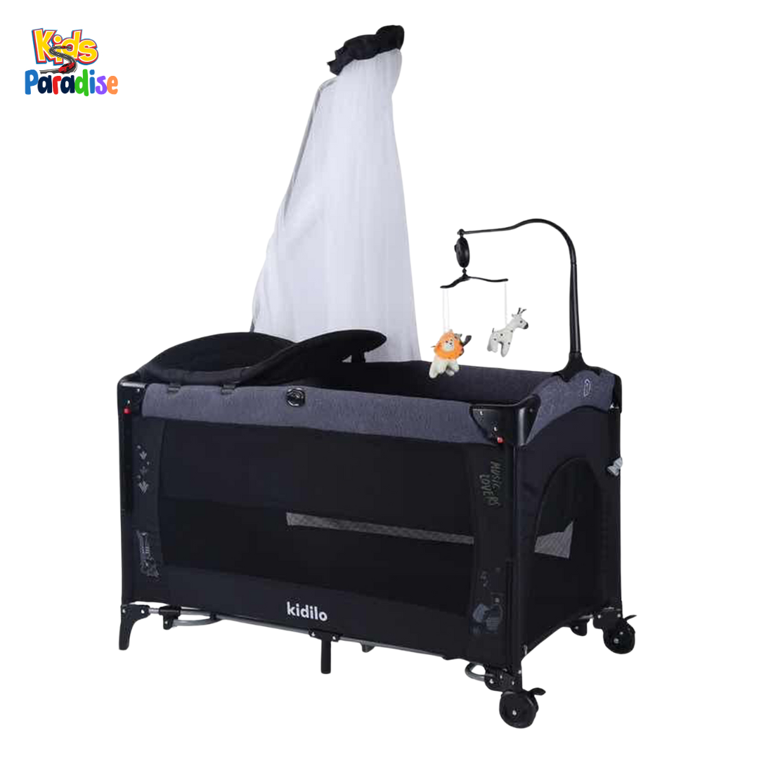 Kidilo Multifunctional Baby Bed & Play-Pen – Safe Crib, Playpen & Cradle for Infants