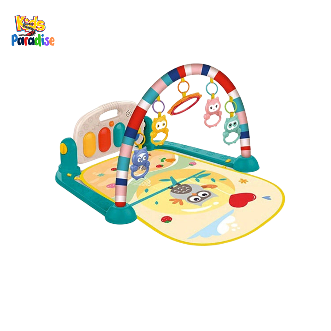 Piano Fitness Rack 3-in-1 Baby Gym Mat — Play Gym, Musical Piano & Tummy-Time Mat for Infants