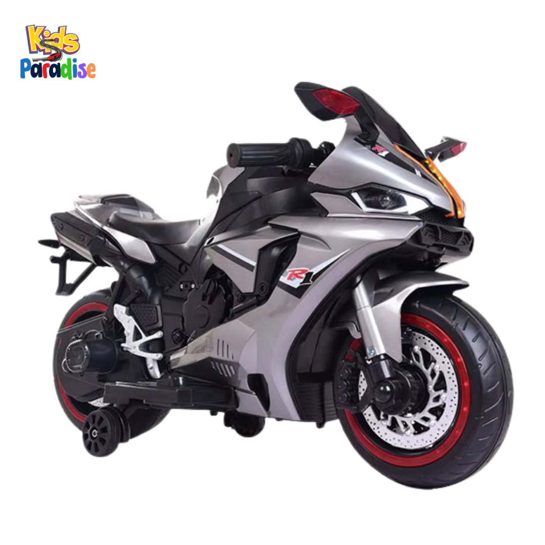 R1 Electric Kids Motorcycle – Remote-Control Ride-On with MP3 for Toddlers 2-8 Years