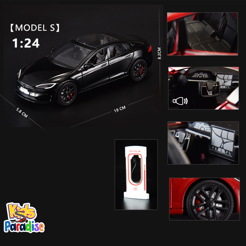 1:24 Scale Tesla Model S Die Cast Model Car M-92319-1