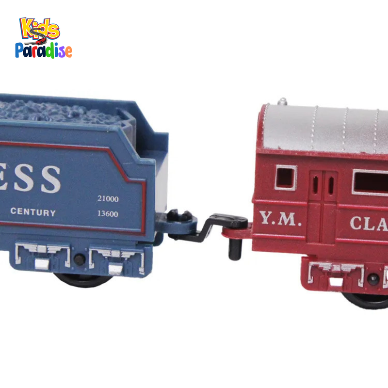 19 Pcs Track Car Model Model Train Set 2215-3 with Sound & Light Music