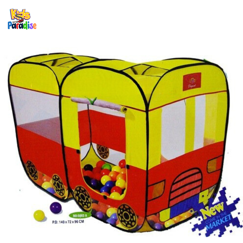 Kids Bus Shape Pop Tent Foldable Camp House For Boys and Girls