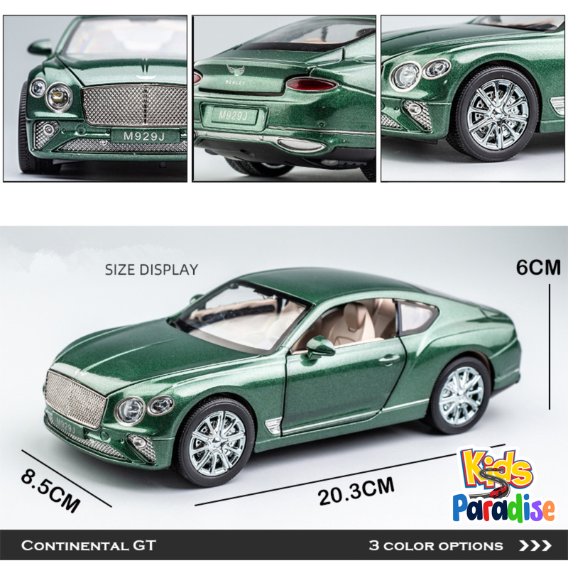 1:24 BENTLEY CONTINENTAL GT ALLOY DIECAST MODEL CAR M-929-J