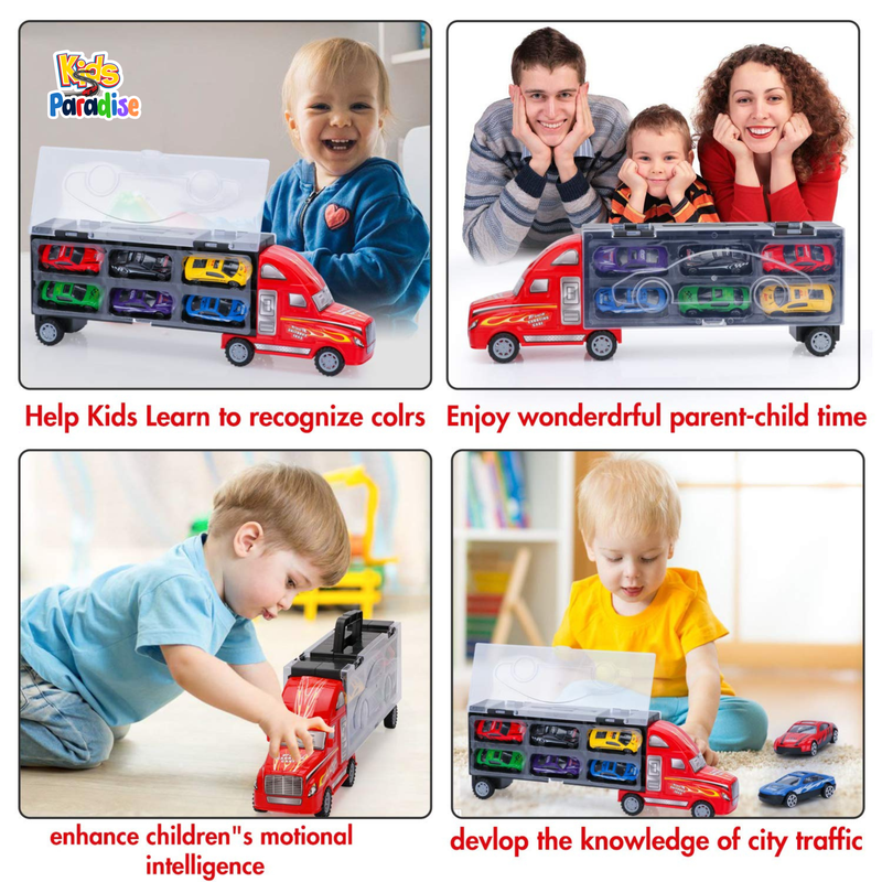 Portable Truck Cars Plastic Alloy Models DINKEY TRUCK LH-500 Car transporter Children Educational transport vehicle Simulation Gift For kids