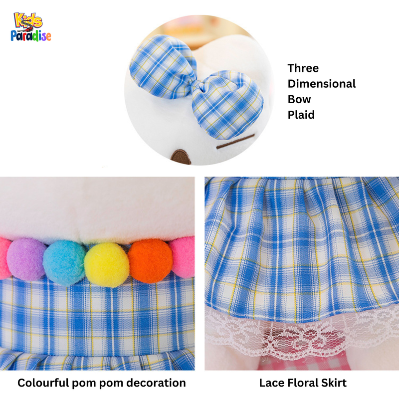 18 inch 45cm Hellow Kitty Frock Lovely Soft Blue Purple Pink Stuffed Plush Frock Toy Cute Gift