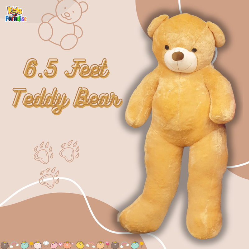 6.5 Feet Teddy Bear with Filled Bow for Children and Female Huge Size