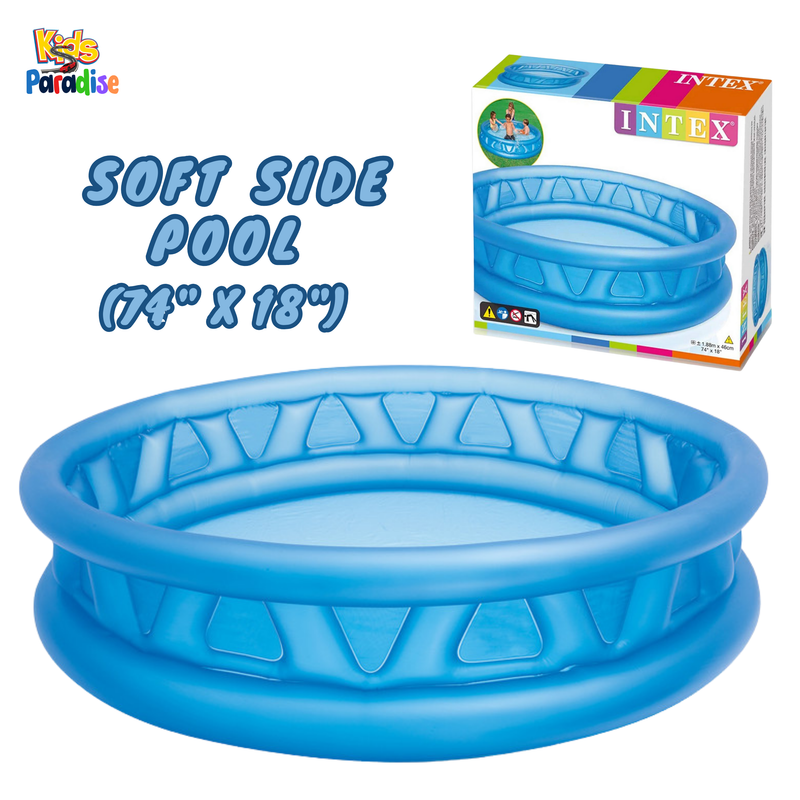 INTEX 6.2-FT Soft Side Inflatable Swimming Pool (74" X 18") 58431