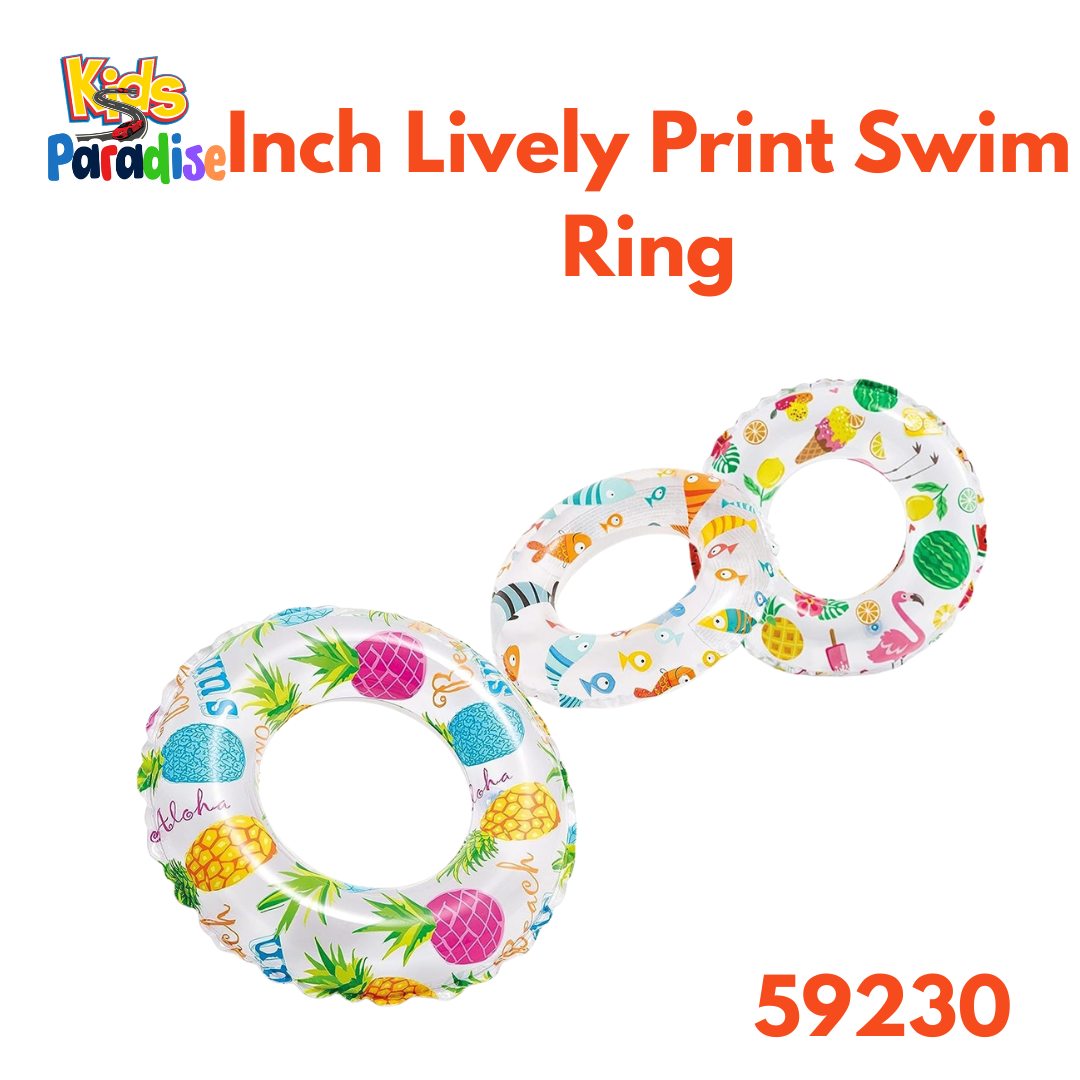 Bright Prints, Pure Joy – Intex 20-Inch Lively Print Swim Ring | 59230