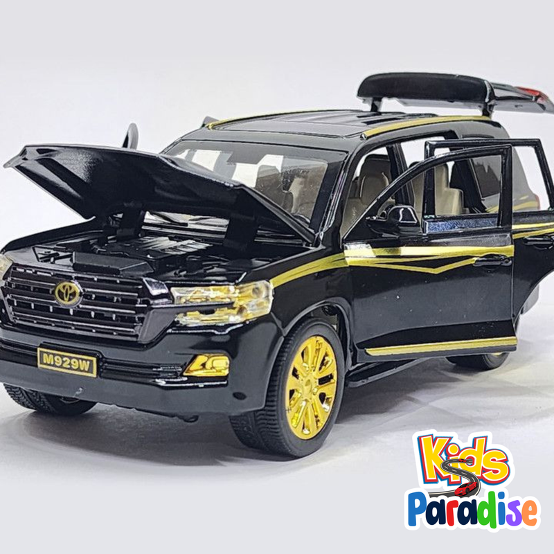 1:24 Toyota Land Cruiser VXR V8 Black and gold Die Cast Model Car M-926-W