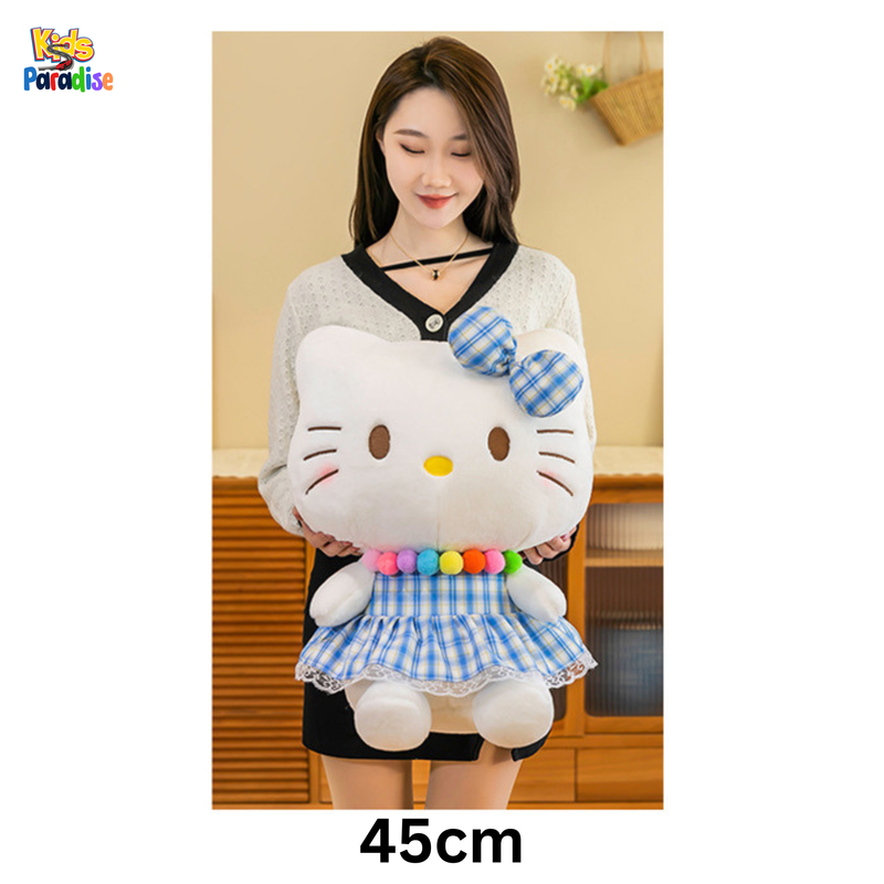 18 inch 45cm Hellow Kitty Frock Lovely Soft Blue Purple Pink Stuffed Plush Frock Toy Cute Gift