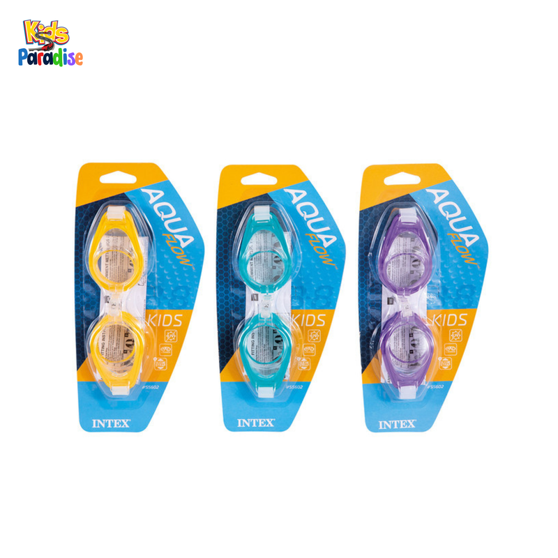 INTEX Aqua Flow Play Swimming Goggles - Assortment For Kids 3-8Years 55602