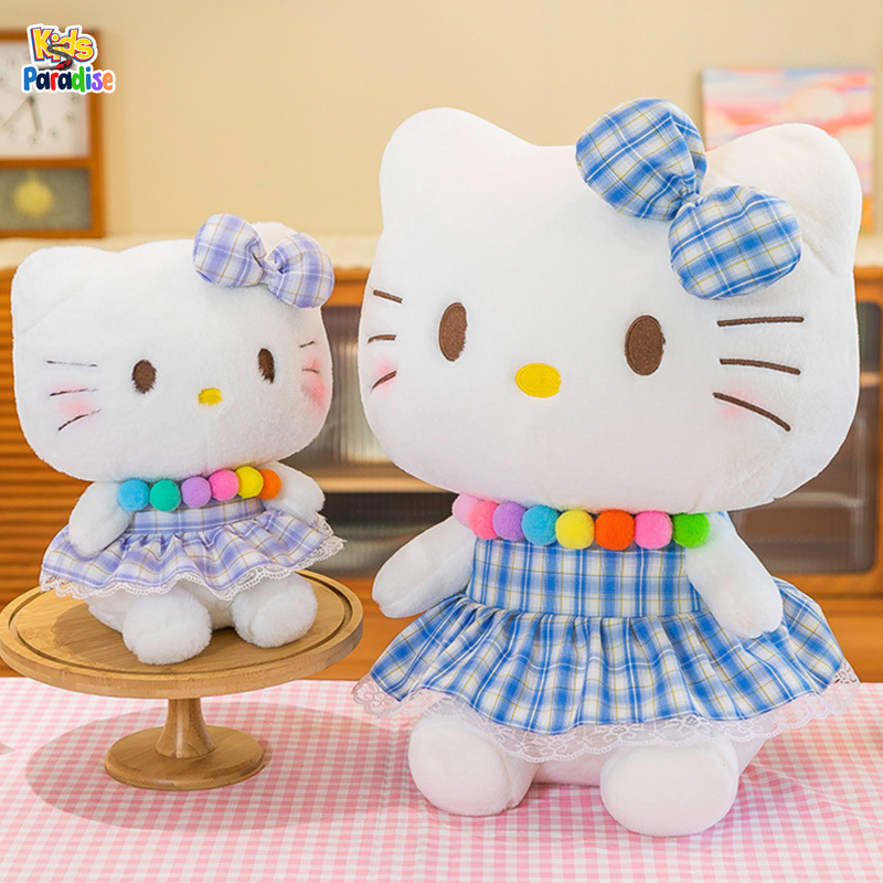 18 inch 45cm Hellow Kitty Frock Lovely Soft Blue Purple Pink Stuffed Plush Frock Toy Cute Gift