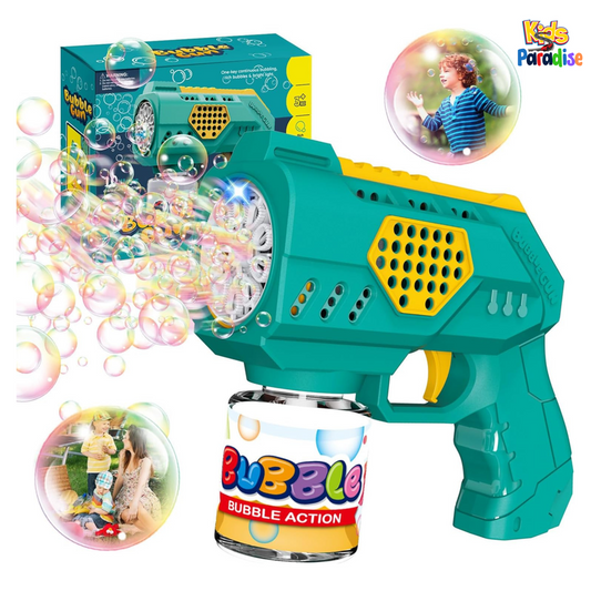 10 Hole Bubble Gun Led Dino Blasters for Kids