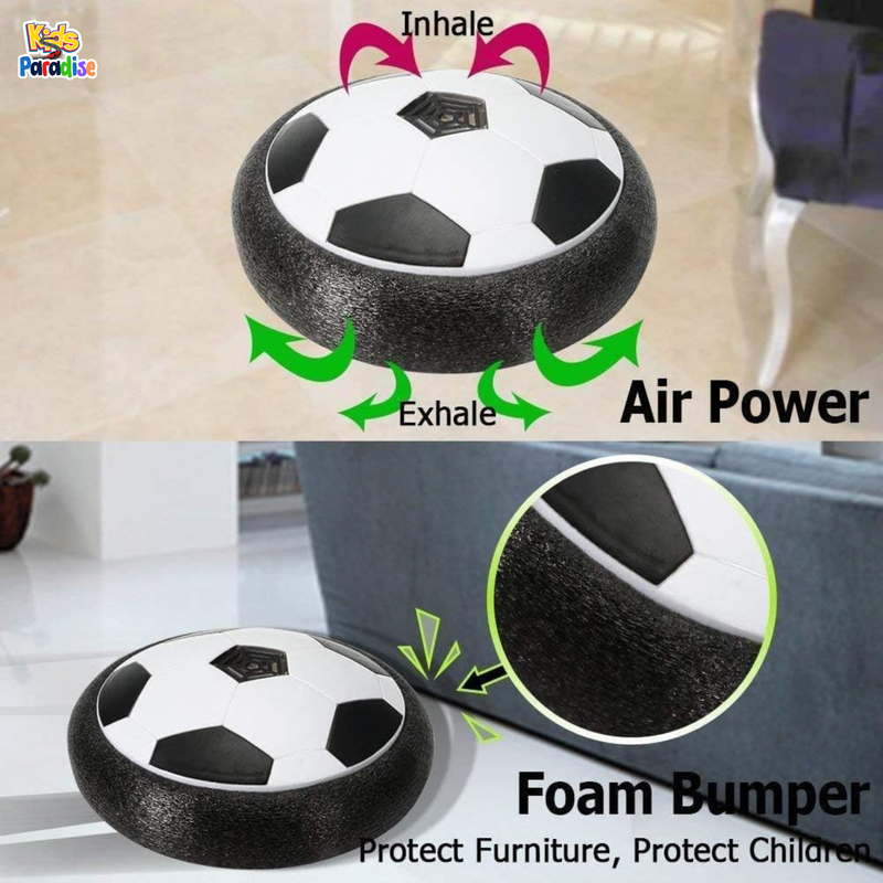 Hover Soccer Ball Soft Air Power Gliding Base Indoor Play LED Flash Lights Toy