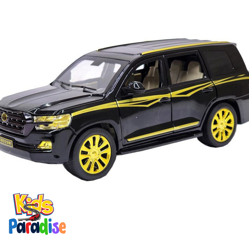 1:24 Toyota Land Cruiser VXR V8 Black and gold Die Cast Model Car M-926-W