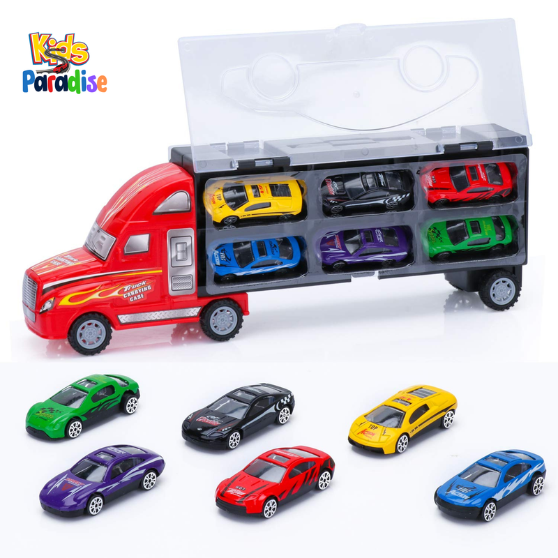 Portable Truck Cars Plastic Alloy Models DINKEY TRUCK LH-500 Car transporter Children Educational transport vehicle Simulation Gift For kids