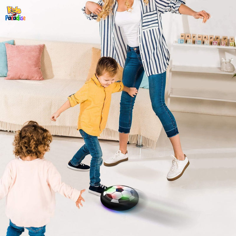 Hover Soccer Ball Soft Air Power Gliding Base Indoor Play LED Flash Lights Toy