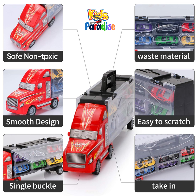 Portable Truck Cars Plastic Alloy Models DINKEY TRUCK LH-500 Car transporter Children Educational transport vehicle Simulation Gift For kids