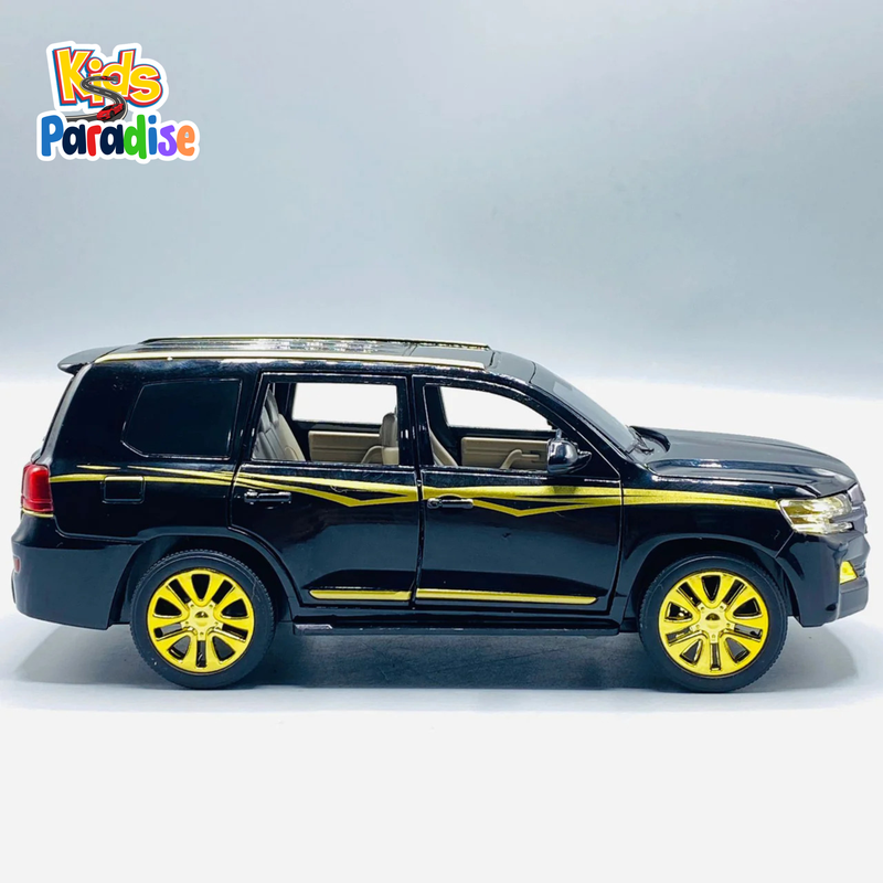 1:24 Toyota Land Cruiser VXR V8 Black and gold Die Cast Model Car M-926-W