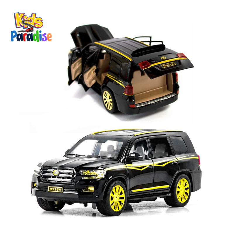 1:24 Toyota Land Cruiser VXR V8 Black and gold Die Cast Model Car M-926-W