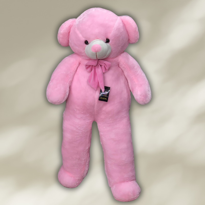 5 Feet 150 cm Teddy Bear with Bow for Children and Female Huge Size Stuffed Plush Toy Cute Gift