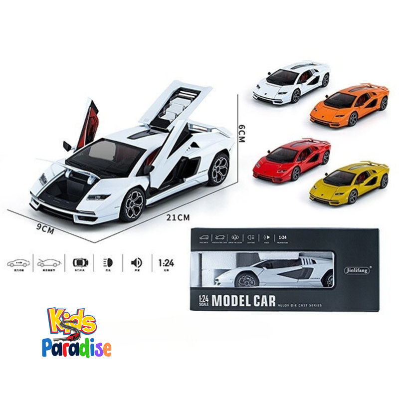 1:24 Lamborghinis Lpi-800 Simulation Alloy Sports Car Model Sound And Light Pull Back To Children's Toys Gini Ornaments Gift