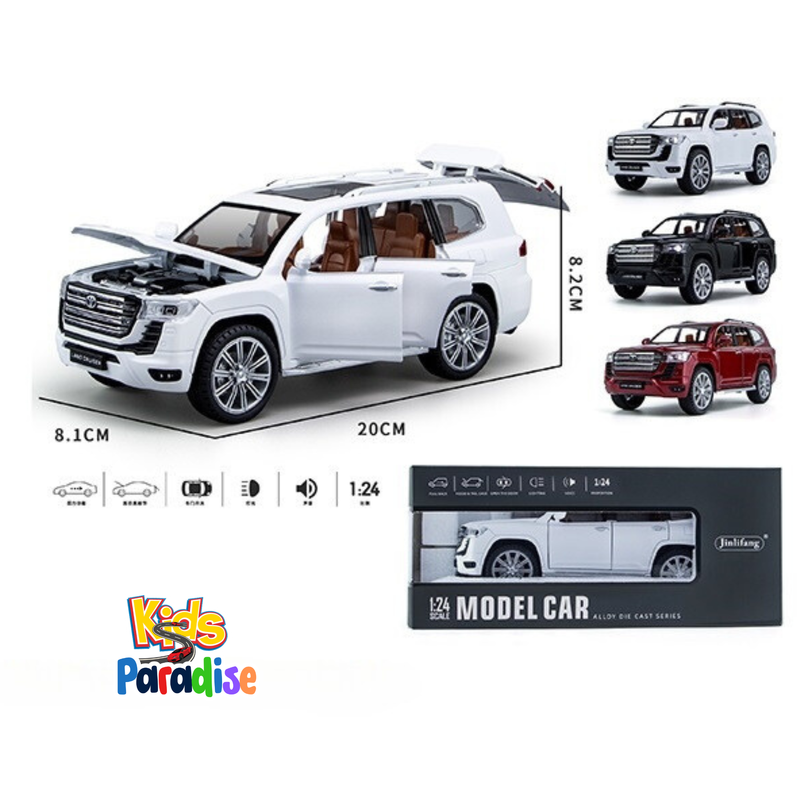 1:24 Diecast MODEL CAR 1901-200 Toyota Land Cruiser Metallic Color