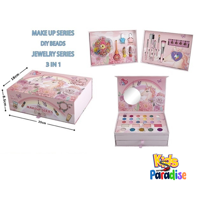 Girls Real Makeup Kit Washable Cosmetics Set Play Unicorn Theme for Toddlers  6137