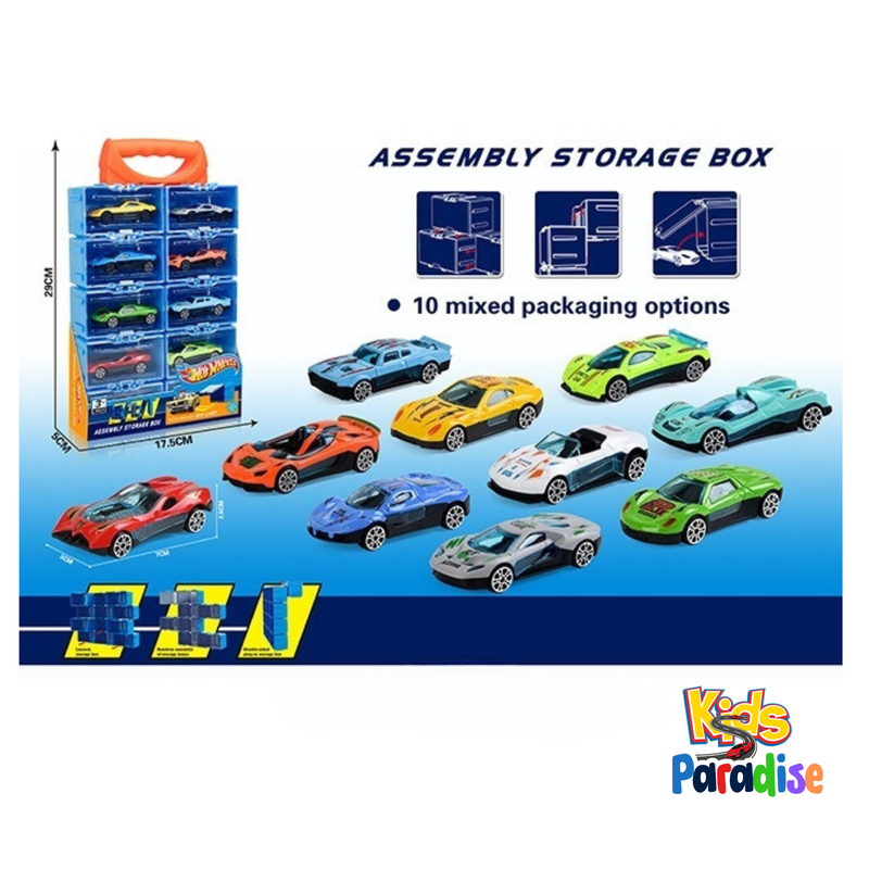 Hot Wheel Pack of 10 Dinkey Diecast Cars Set 5510-1A For Kids Random Design