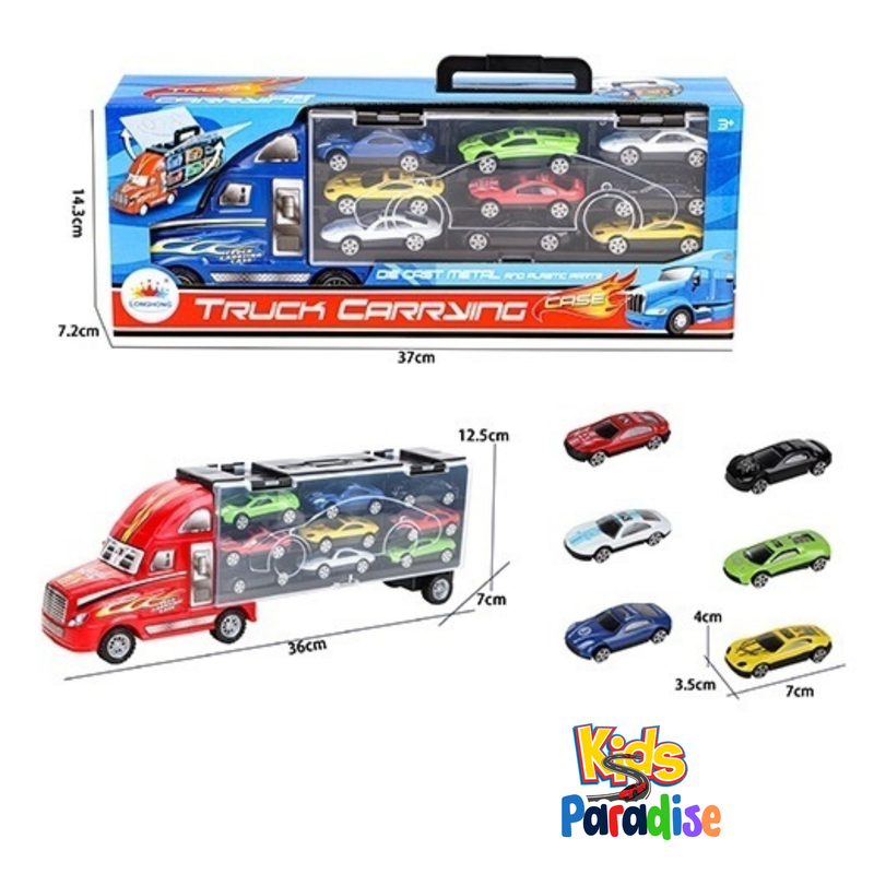 Portable Truck Cars Plastic Alloy Models DINKEY TRUCK LH-500 Car transporter Children Educational transport vehicle Simulation Gift For kids