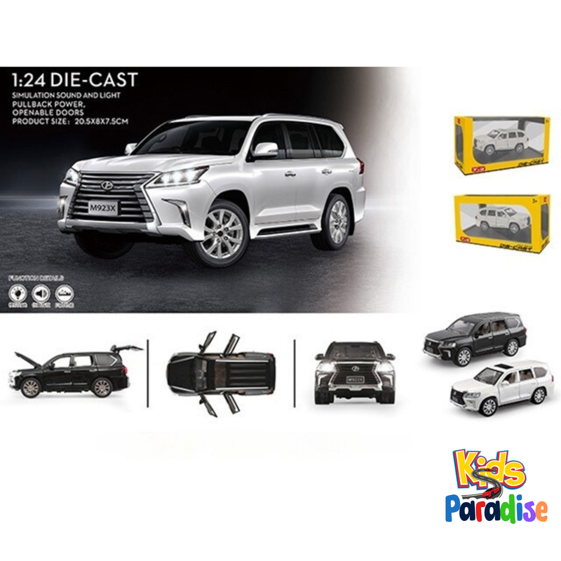 1:24 Lexus LX570 Diecast Model Car M 923X1 Sound Light Pull Back Toy