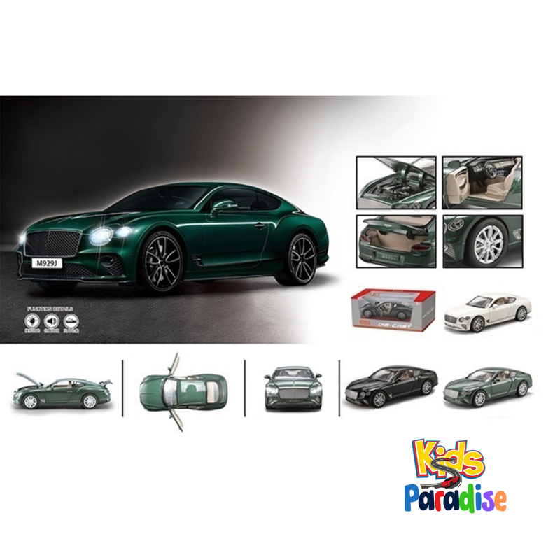 1:24 BENTLEY CONTINENTAL GT ALLOY DIECAST MODEL CAR M-929-J