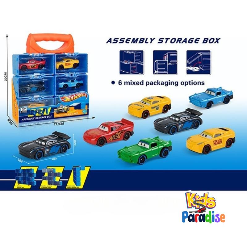 Hot Wheel Pack of 6 Dinkey Diecast Cars Set 5509-9A For Kids Random Design