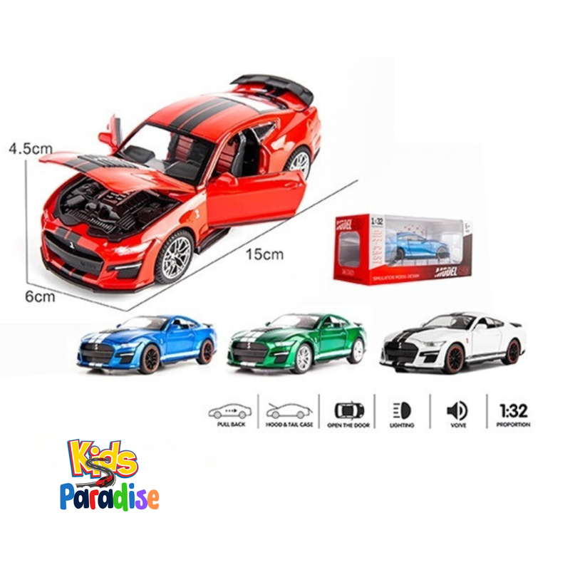 1:32 Ford Mustang Shelby GT500 Sports Car Muscle Car Model Diecast Toy Car